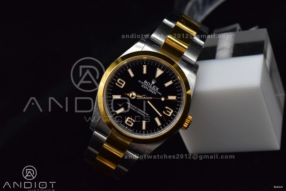 Steel 1:1 DD3230 VSF SS Explorer Edition on Dial Best 904L 124273 Bracelet 36mm Black YG 0601